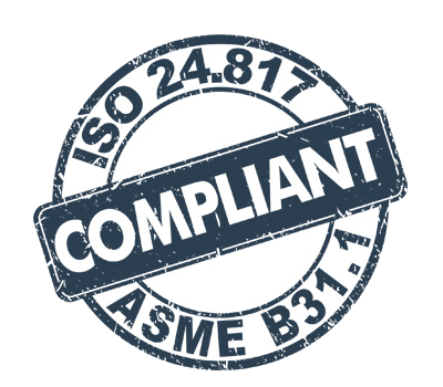 Logo compliant iso24.817 & ASME B31.1